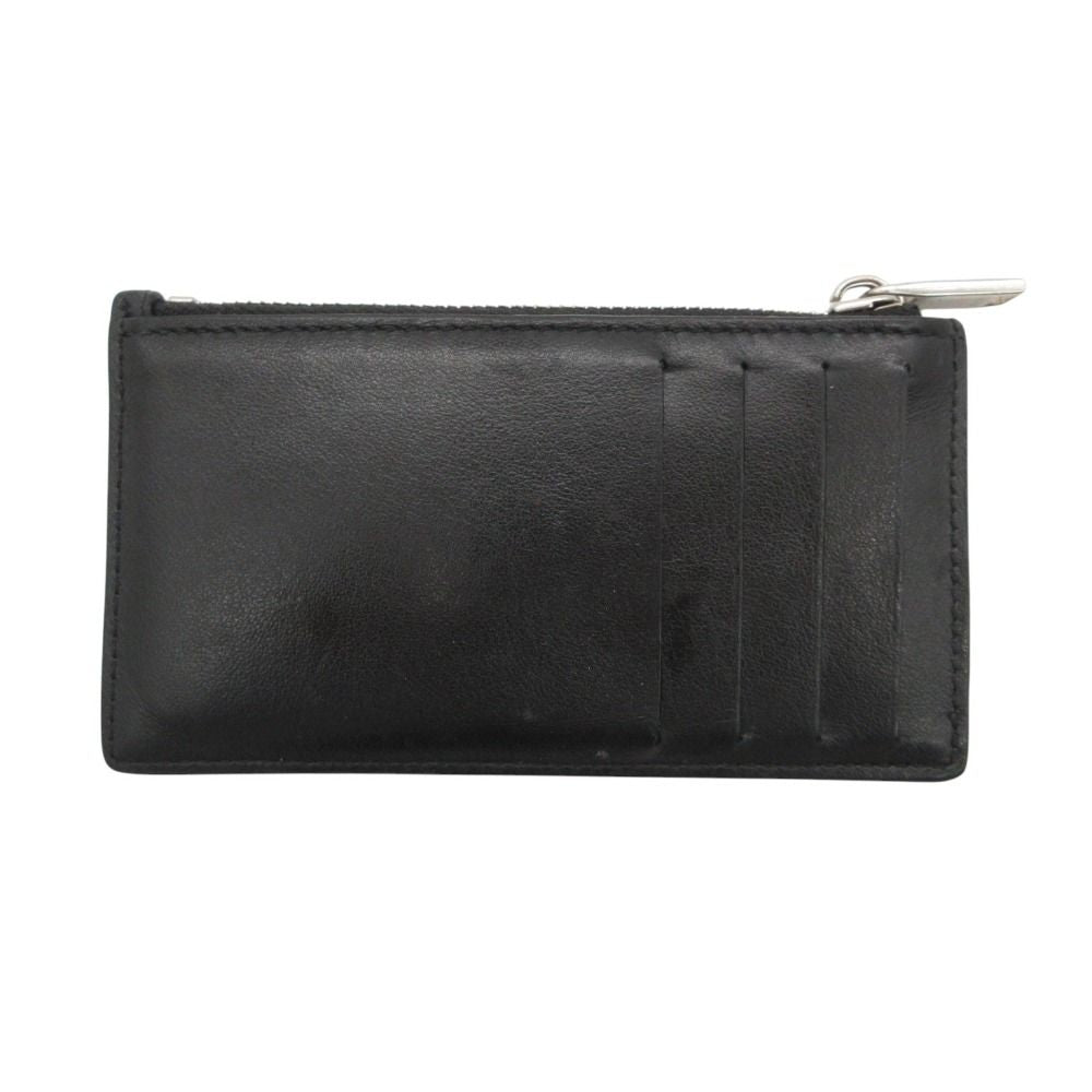 Dior Card Case Zip Holder Logo Perforated Smooth Calf Coin Purse Wallet Mini — view 2