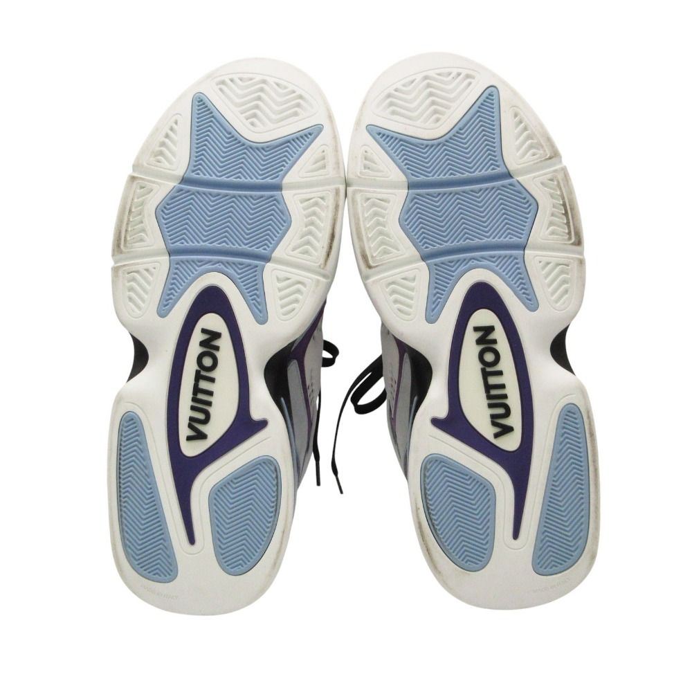 Louis Vuitton Sneakers LV Trainer 2 Line Marine Logo High Cut Shoes Bash Purple — view 7