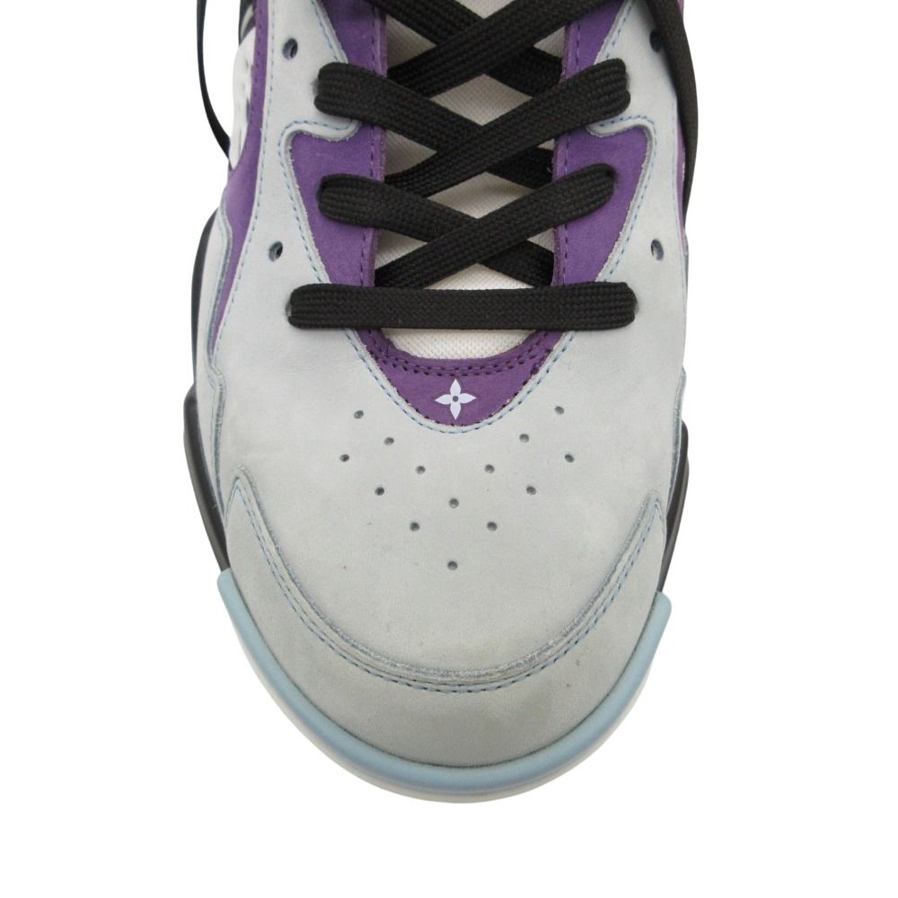 Louis Vuitton Sneakers LV Trainer 2 Line Marine Logo High Cut Shoes Bash Purple — view 9