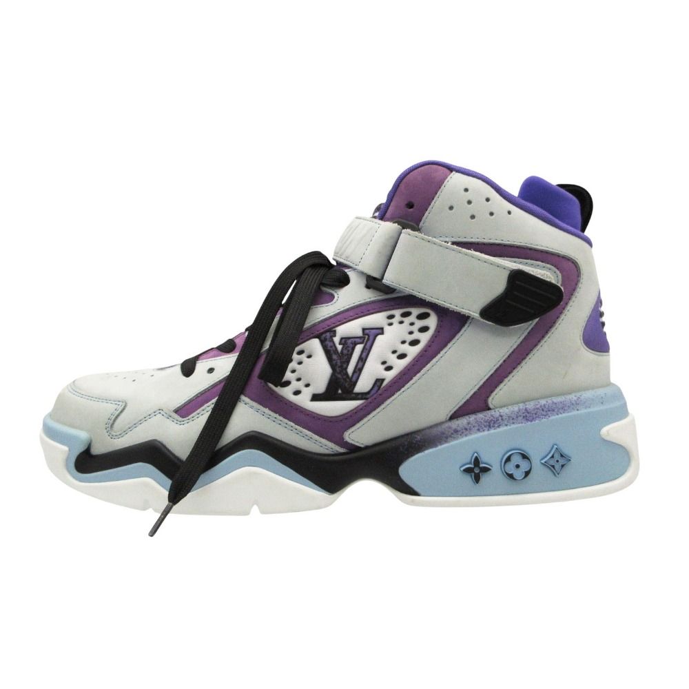 Louis Vuitton Sneakers LV Trainer 2 Line Marine Logo High Cut Shoes Bash Purple