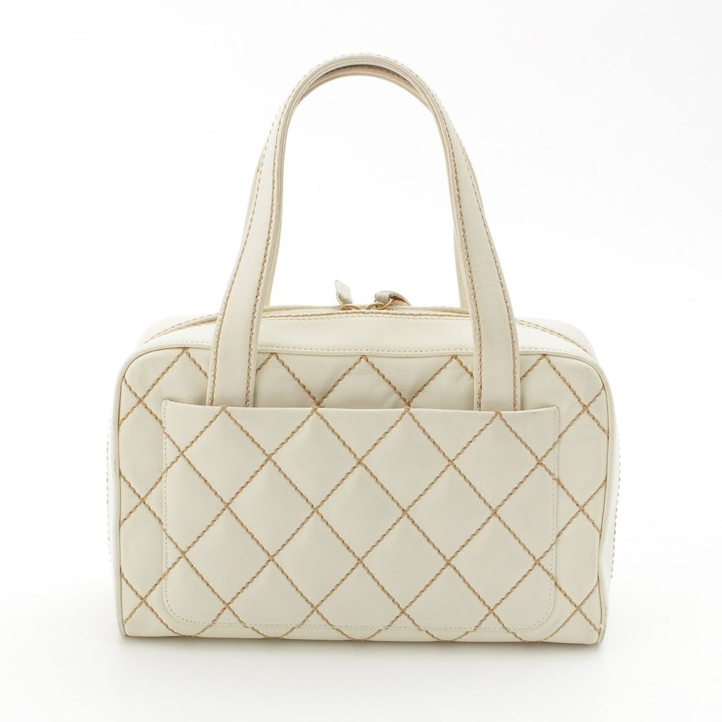Chanel Wild Stitch Handbag Inner Pouch White — view 4