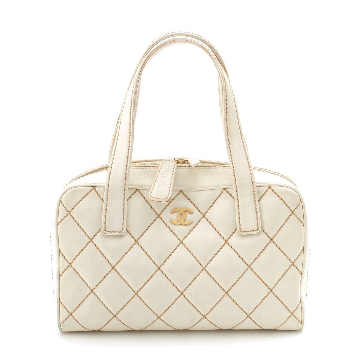 Chanel Wild Stitch Handbag Inner Pouch White