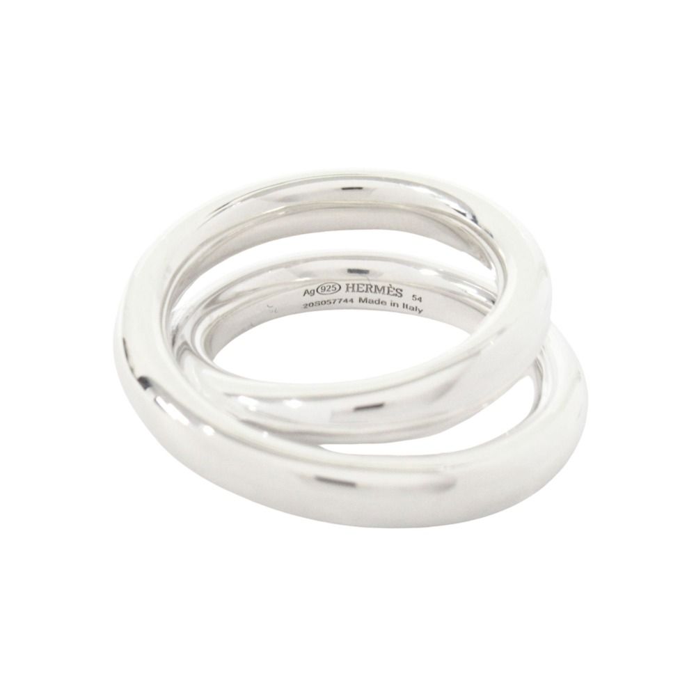 Hermes Polished Vertige Ring 54 Silver — view 4