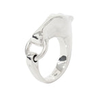 Hermes Polished Galop PM Ring 55 Silver