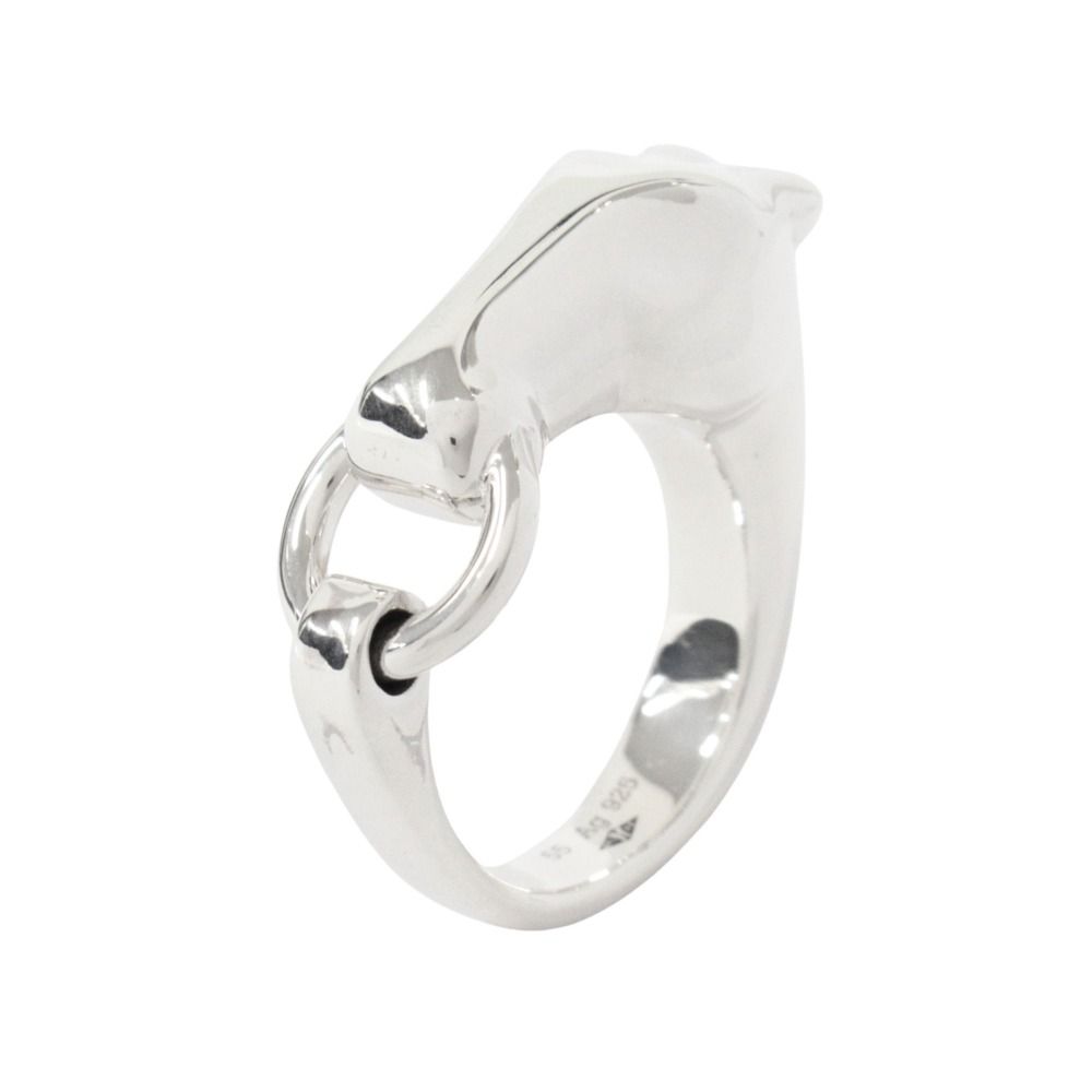 Hermes Polished Galop PM Ring 55 Silver