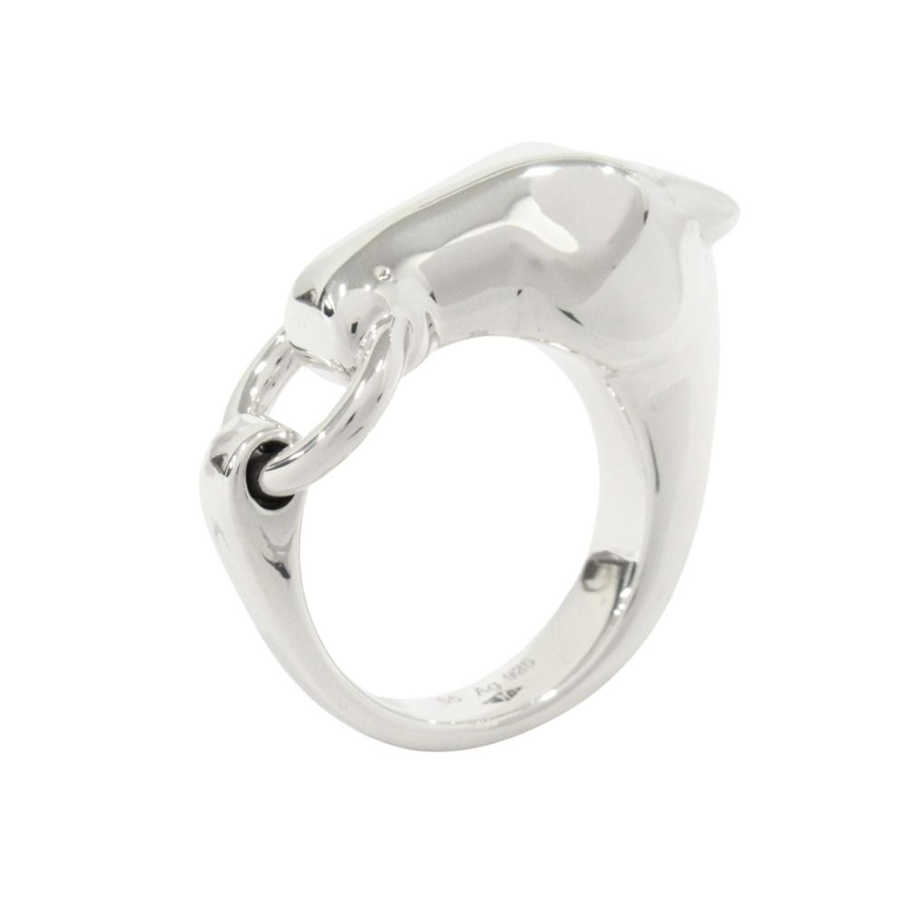 Hermes Polished Galop PM Ring 55 Silver — view 2