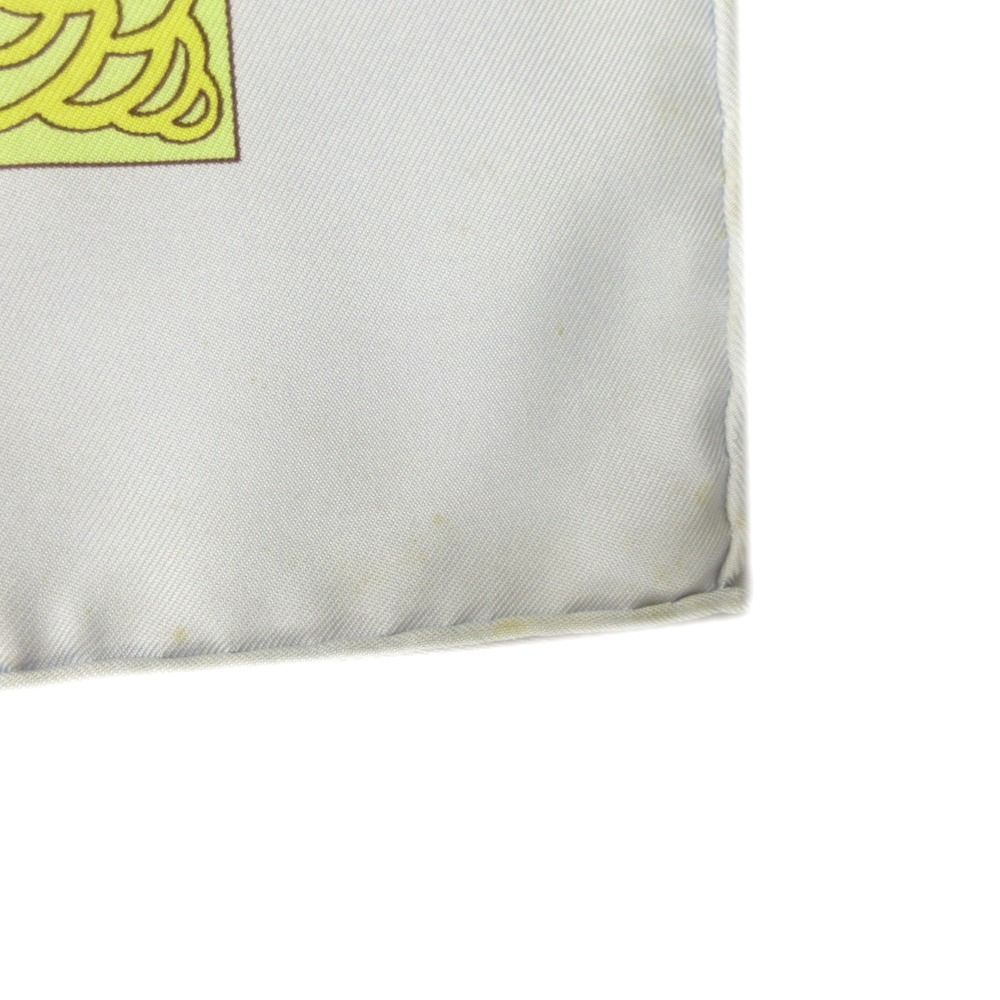 Hermes les Legendes de L'arbre Wood Legend Carre 90 Large Scarf Silk 100% Blue — view 6