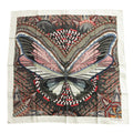 Dior Butterfly Scarf Silk 100% All Over Pattern Large 90 cm White Multi Black