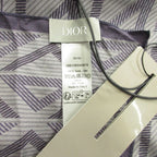 Dior CD Diamond Scarf Silk 100% Logo All Over Pattern Chief 55 cm Gray Navy — view 3