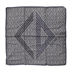 Dior CD Diamond Scarf Silk 100% Logo All Over Pattern Chief 55 cm Gray Navy