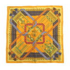 Hermes Golden Sprig Brins D'or Gavroche Carre 45 Petit Cashmere Silk Scarf