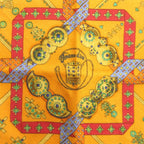 Hermes Golden Sprig Brins D'or Gavroche Carre 45 Petit Cashmere Silk Scarf — view 2