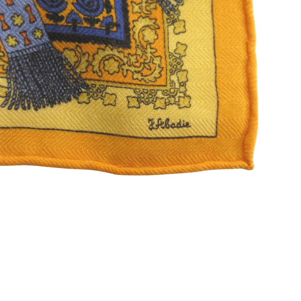 Hermes Golden Sprig Brins D'or Gavroche Carre 45 Petit Cashmere Silk Scarf — view 4