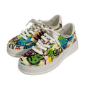 Gucci Interlocking Graffiti Print Rabbit Platform Sneakers 37 Ivory