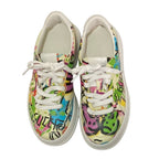 Gucci Interlocking Graffiti Print Rabbit Platform Sneakers 37 Ivory — view 5