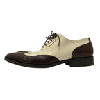 Gucci Bicolor Wingtip Leather Shoes 39.5 Brown White — view 2