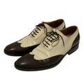 Gucci Bicolor Wingtip Leather Shoes 39.5 Brown White