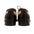 Gucci Bicolor Wingtip Leather Shoes 39.5 Brown White — view 3