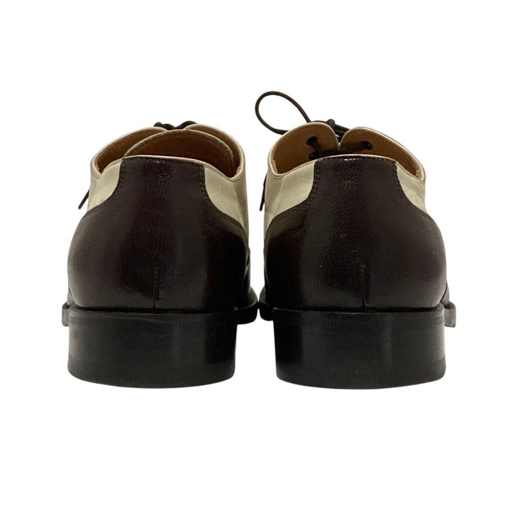 Gucci Bicolor Wingtip Leather Shoes 39.5 Brown White — view 3