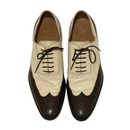 Gucci Bicolor Wingtip Leather Shoes 39.5 Brown White — view 5
