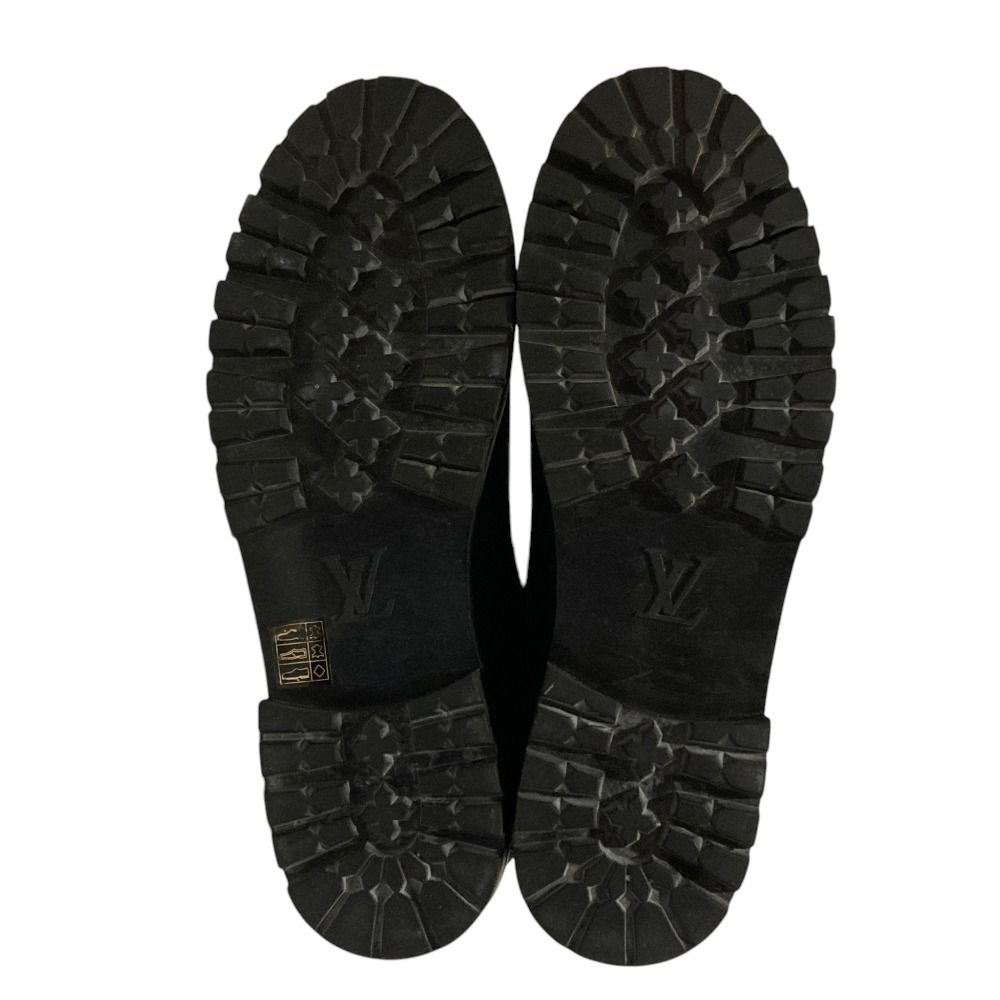 Louis Vuitton Lining Damier Graphite All Leather Boots 8.5 Black — view 4