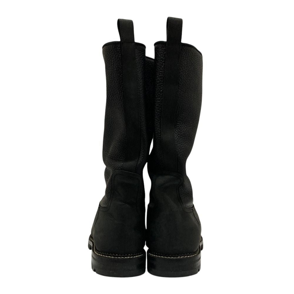 Louis Vuitton Lining Damier Graphite All Leather Boots 8.5 Black — view 3