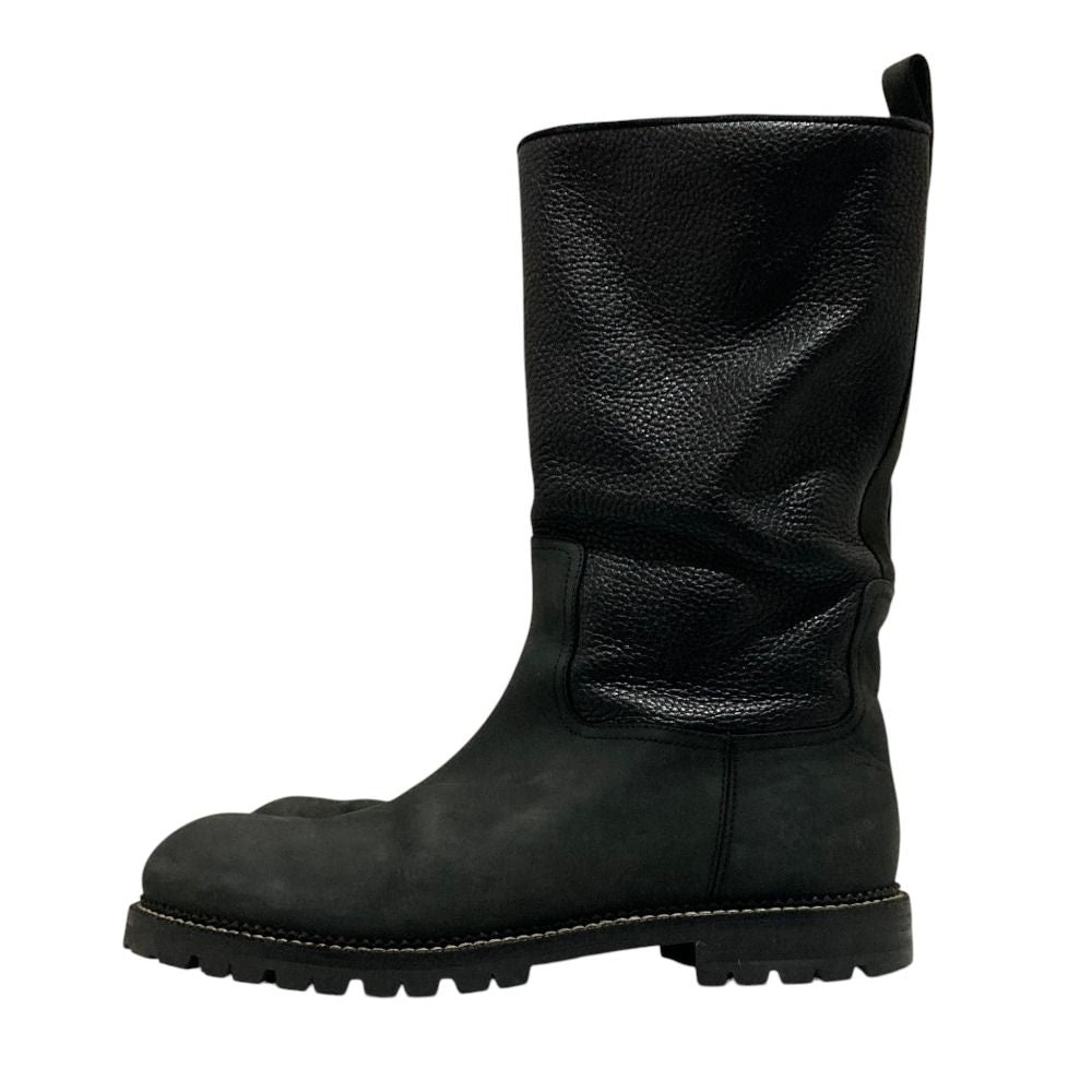 Louis Vuitton Lining Damier Graphite All Leather Boots 8.5 Black — view 2