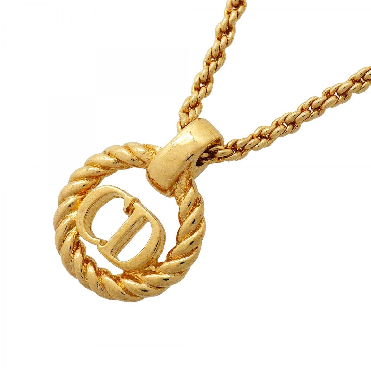 Dior Necklace CD Logo Gold Plated