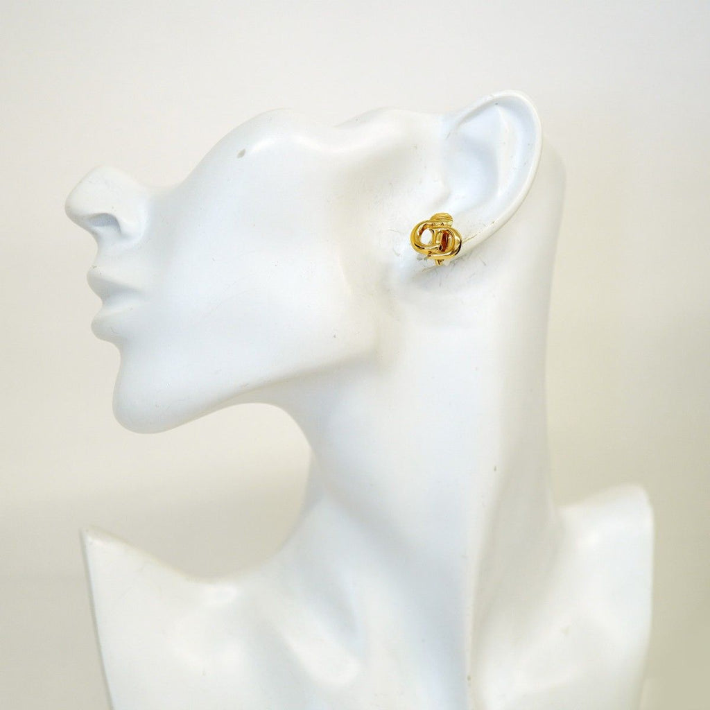 Dior Earrings CD Logo Gold Plated — view 5