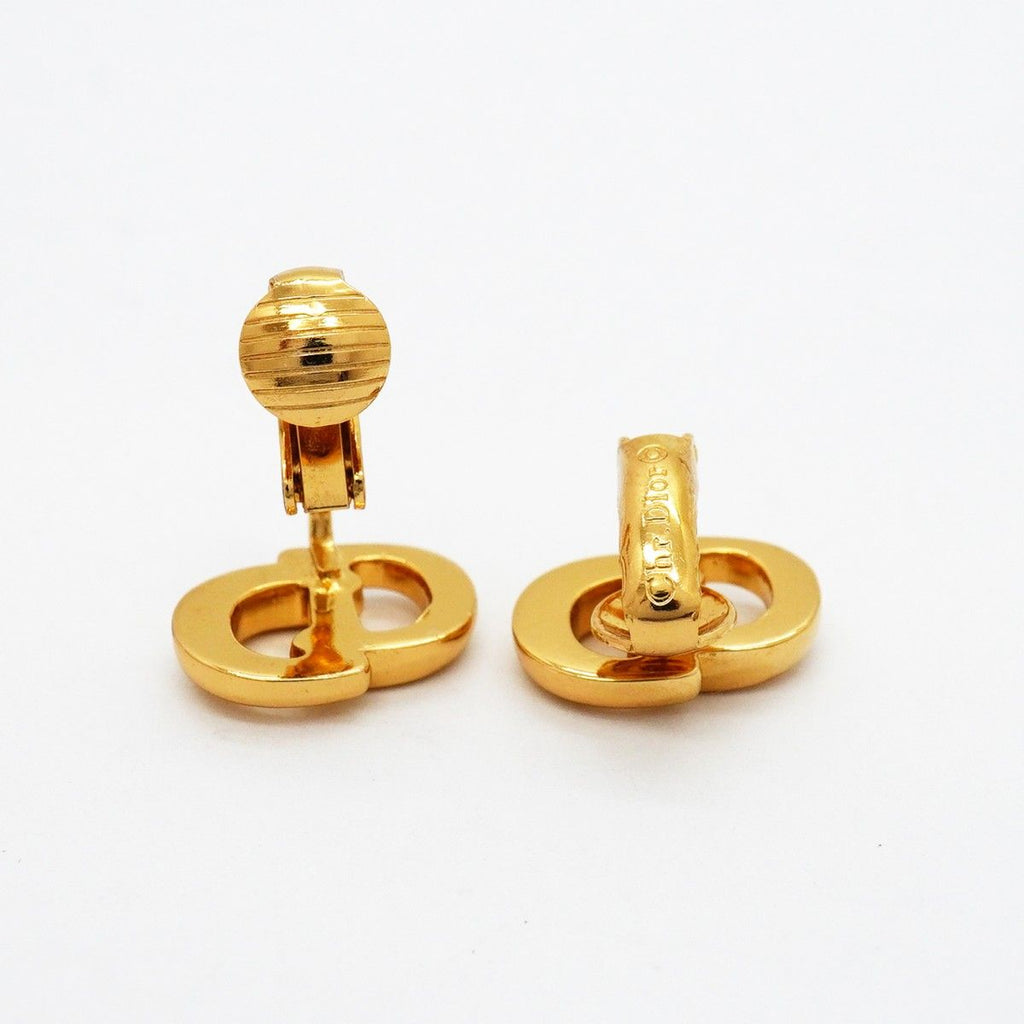 Dior Earrings CD Logo Gold Plated — view 3