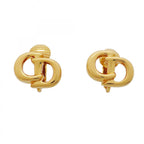 Dior Earrings CD Logo Gold Plated