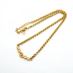 Dior Necklace CD Logo Gold Plated Rhinestone — view 3