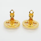 Chanel Earrings Vintage CC Logo Turnlock Round — view 6