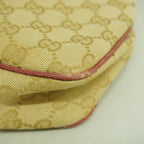 Gucci Shoulder Bag GG Canvas Brown Red Silver — view 6