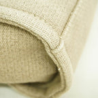 Chanel Chain Tote Deauville Canvas Brown Silver — view 6