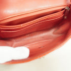 Chanel Shoulder Bag Quilted Patent Leather Red Silver — view 4