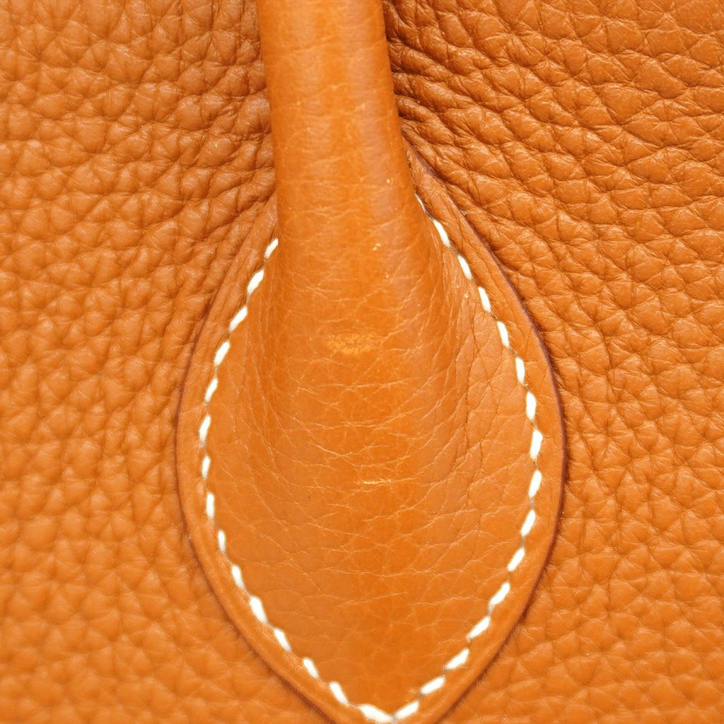 Hermes Handbag Bolide 31 Taurillon Clemence Gold Silver 2-Way — view 9