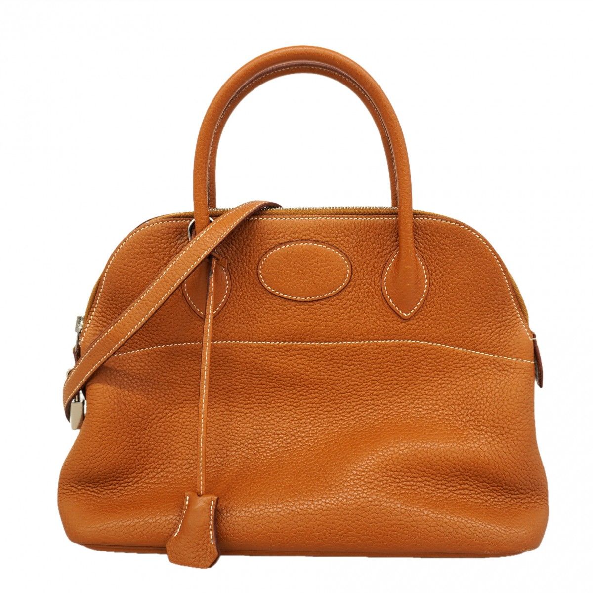 Hermes Handbag Bolide 31 Taurillon Clemence Gold Silver 2-Way