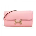 Hermes Shoulder Wallet Constance to Go Veau Epsom Mauve Sylvestre Silver