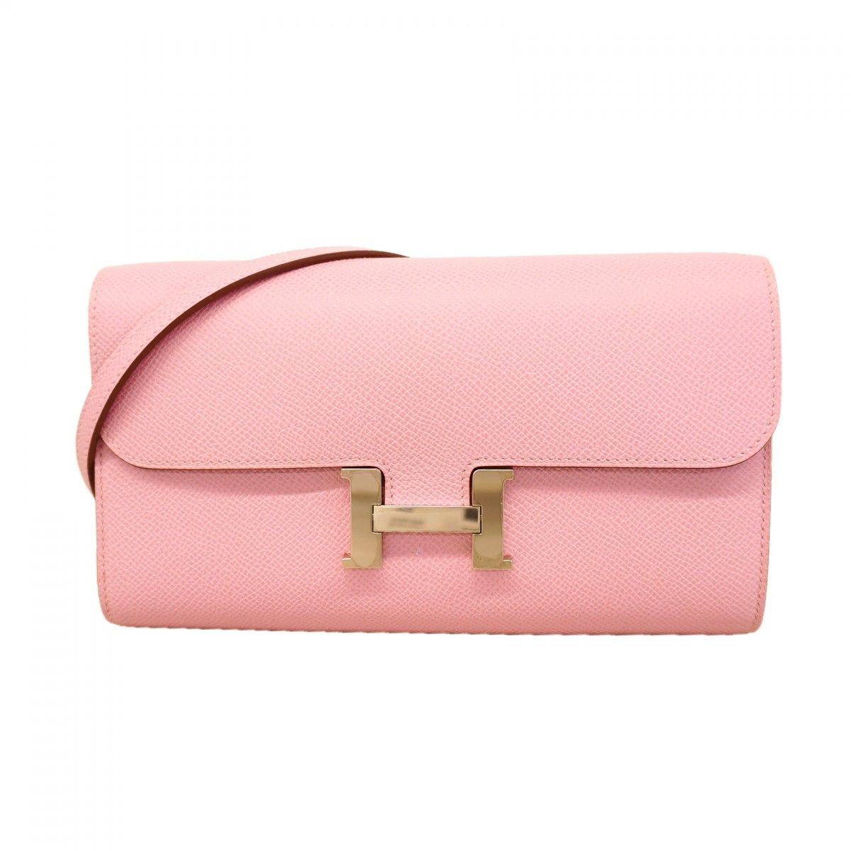 Hermes Shoulder Wallet Constance to Go Veau Epsom Mauve Sylvestre Silver