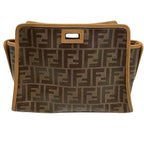 Fendi Peekaboo Defender Zucca Pattern Bag Cover Brown — view 3