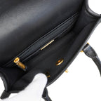 Chanel Handbag Wool Black White Champagne Gold 2-Way — view 4