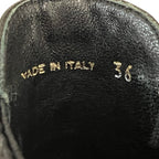Prada Side Gore Leather Short Boots 36 Black — view 9
