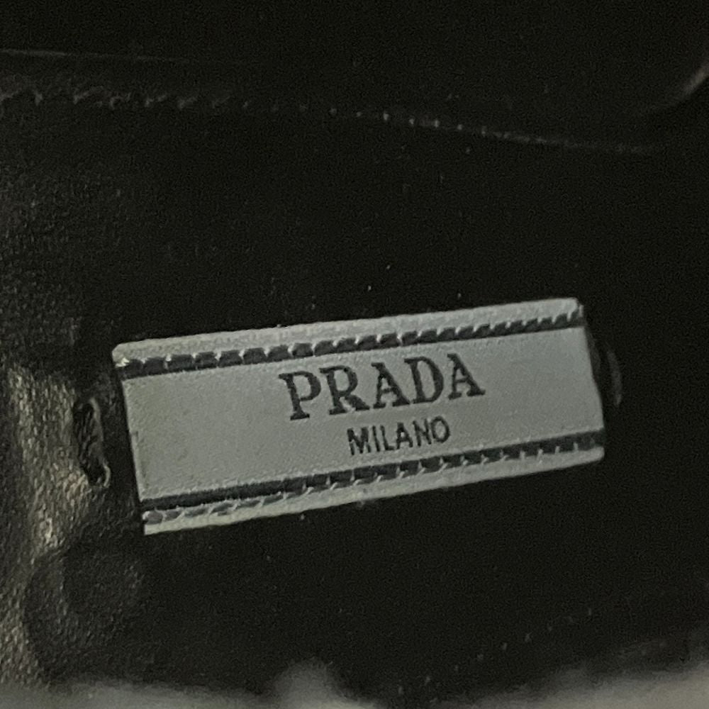 Prada Side Gore Leather Short Boots 36 Black — view 6