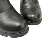 Prada Side Gore Leather Short Boots 36 Black — view 5