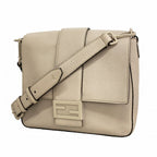Fendi Shoulder Bag Bucket Messenger Leather Purple Silver