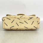 Chanel Shoulder Bag Deca Quilted Canvas Beige Gold — view 3
