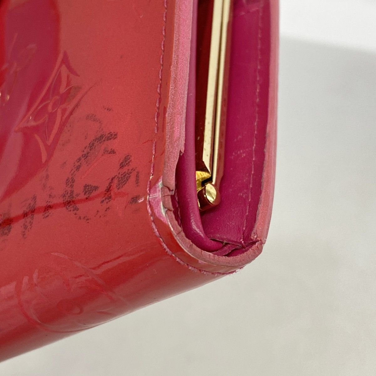 Louis Vuitton Wallet Vernis Portefeuille Viennois Rose Pop — view 5