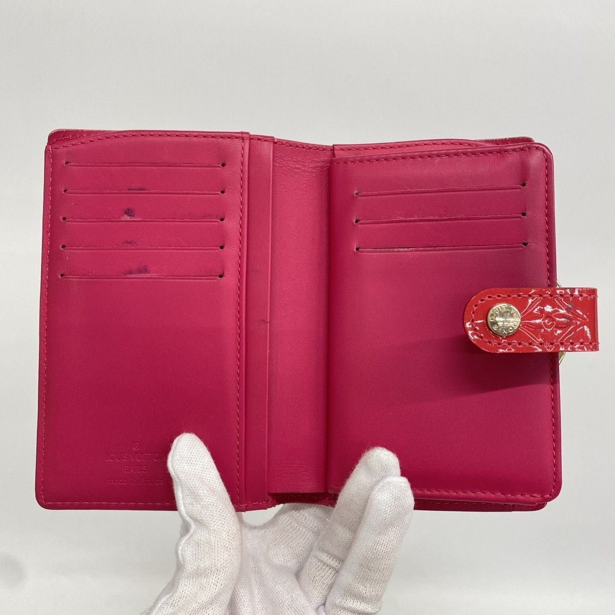 Louis Vuitton Wallet Vernis Portefeuille Viennois Rose Pop — view 3
