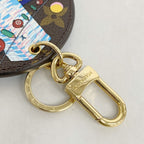 Louis Vuitton Key Holder Charm Monogram Vivienne Porte Cles Ilustre Brown Blue — view 3